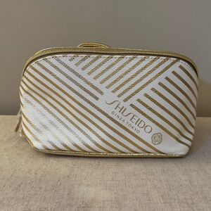 New Shiseido Gold Cosmetic Bag